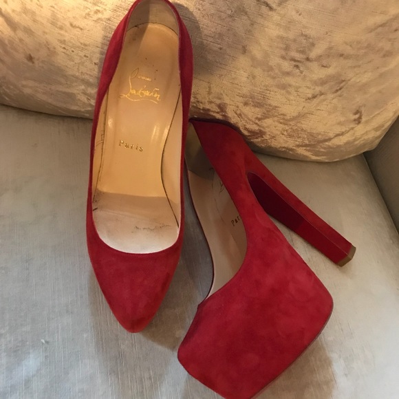 louboutin chunky heel